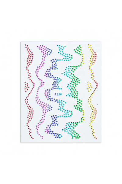 Pink Nails NAIL ART Stickers Abstract Rainbow Dots Wrap