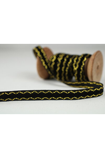 kadifecim Altın Simli Kadife Kurdele 1cm 5mt, Şeker, Süsleme, Paketleme, Hedi...