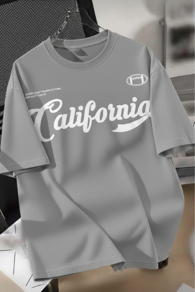 New Shine تي شيرت مطبوع عليه كاليفورنيا للجنسين
