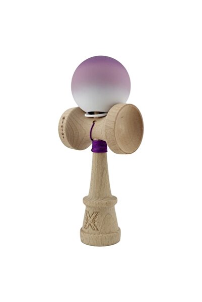 LEIBOO Kendama, LEIBOO, Rubber Grip, V3, large cups, purple-white, 18 cm
