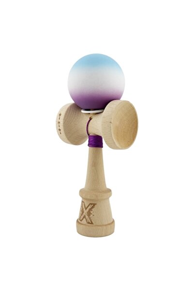 LEIBOO Kendama, LEIBOO, Mâner din cauciuc, Cupe mari, Mix violet, 18 cm