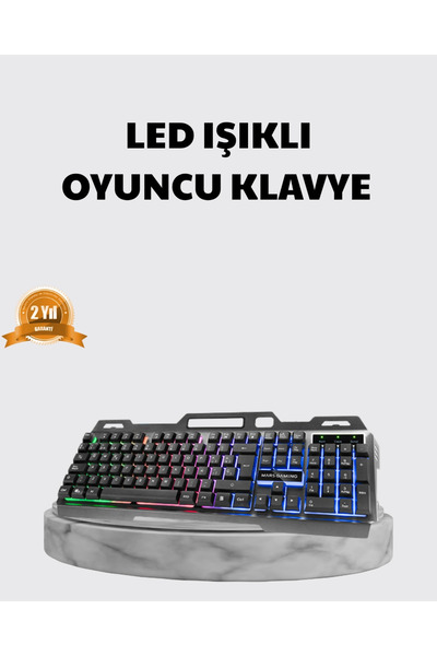 Epilons Profesyonel Klavye Mouse Seti – Rgb Işıklı, Türkçe Q, Dpı Ayarlı, Day...