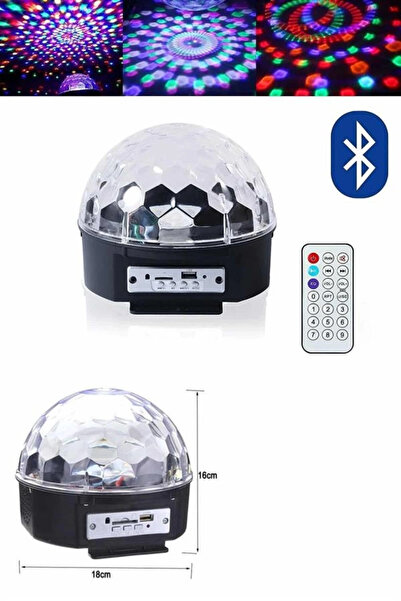 Nemere Küre Disko Topu Müzik Çalar Renkli Lazer Işıklı Bluetooth Disko Parti ...