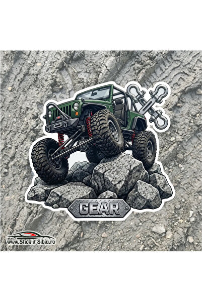 StickITsibiu Sticker Auto Off-Road Gear Rock Crawler 10x10 | Printat & Laminat