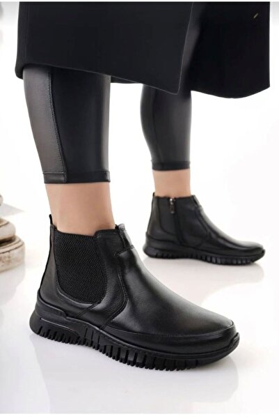 KAFKASLAR AYAKKABI أحذية نسائية يومية قصيرة من الجلد الطبيعي لتقويم العظام