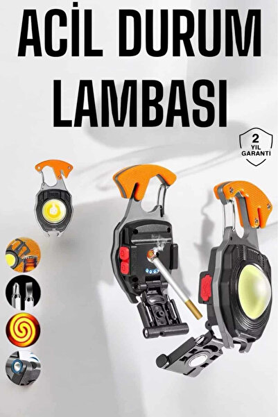 Epilons Yeni Nesil Kamp Feneri Çok Fonksiyonlu Fener Anahtarlık Usb Çakmaklı ...
