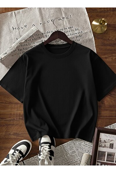 gencerco Unisex Men'S/ Solid Color Basic Crew Neck Regular T-Shirt