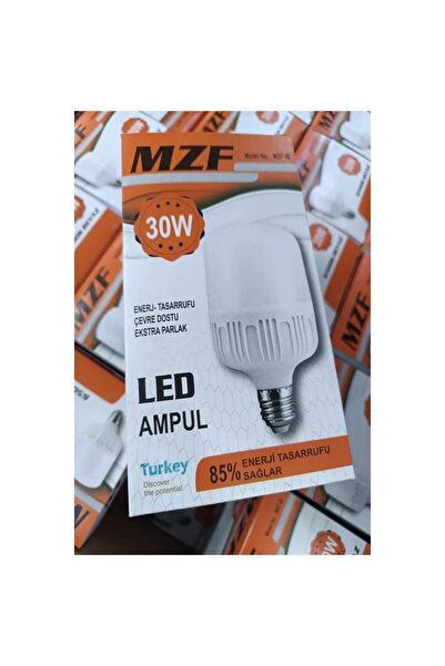 Zera MZF LED Jumbo Ampul 30W – Beyaz Işık (6500K), E27 Duy, Enerji Tasarruflu