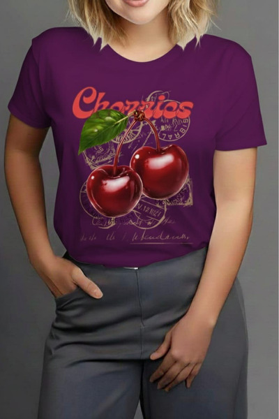 New Shine تي شيرت مطبوع عليه شيرييس للجنسين