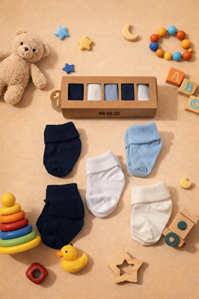 tinitins Solid Color 5-Piece Baby Socks