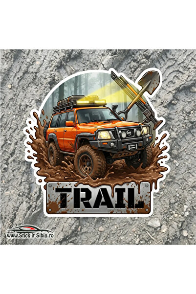 StickITsibiu Trail Splash Decorative Sticker – Offroad Style 10x10 | Premium ...