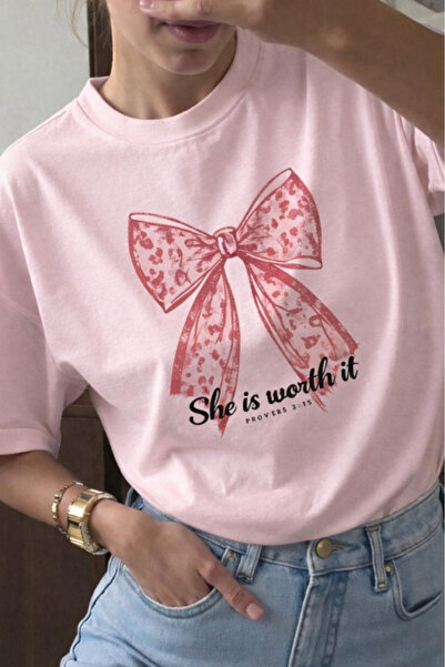 New Shine Ribbon Printed Unisex T-Shirt