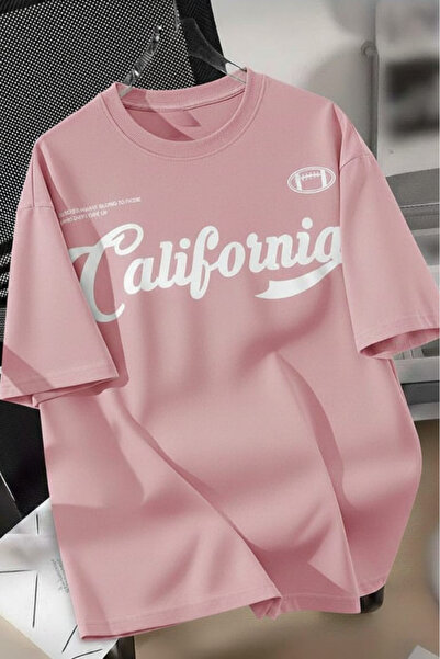 New Shine تي شيرت مطبوع عليه كاليفورنيا للجنسين