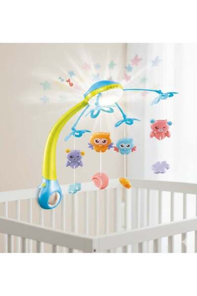 Generic خشخيشة سرير موسيقية، ألعاب سرير معلقة مع صندوق موسيقى وإضاءة مع وظيفة...