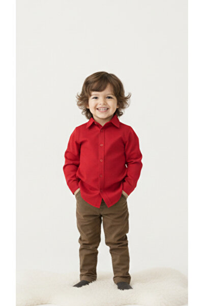 Momivi Kids Класическа едноцветна риза за момчета