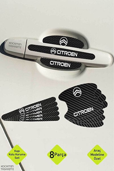 Kocamın Tasarımı Dekoratif Citroen Uyumlu Karbon Kapı Kolu Koruma Seti – Şık ...