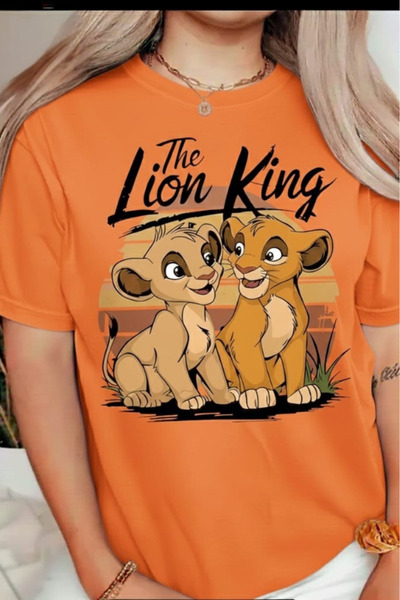 New Shine تي شيرت مطبوع عليه THE LION KING للجنسين