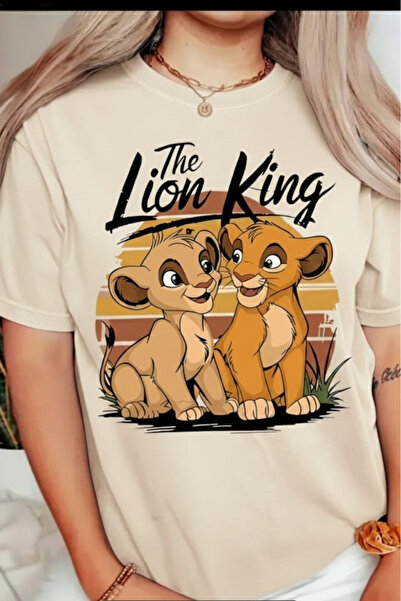 New Shine تي شيرت مطبوع عليه THE LION KING للجنسين