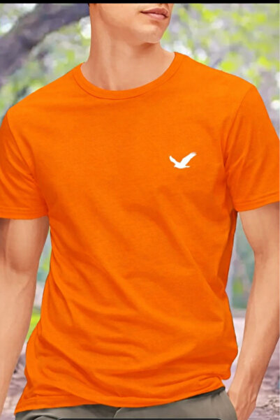 New Shine تي شيرت مطبوع عليه نسر للجنسين