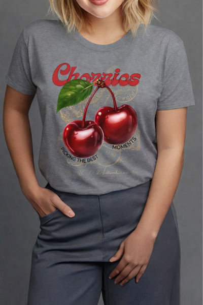 New Shine تي شيرت مطبوع عليه شيرييس للجنسين