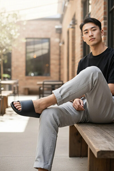 AkınalBella Men's Summer Comfortable Non-Slip Sole Beach Sea Pool Slippers