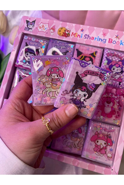 ÖZ OFİS 24 Adet Kuromi My Melody Sanrio Mini Sulu Sticker Defter Stickerlı No...