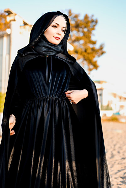 HARİKA WEAR طقم مخملي فاخر عالي الجودة بغطاء رأس