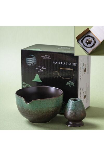 Generic Green 2pcs Japanese Matcha Tea Set Indoor Beverage Shop Tea-making To...