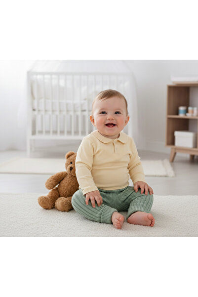 Nimini Kids 100% Cotton Snap Fastener Baby Bodysuit and Soft Knit Tights Unis...