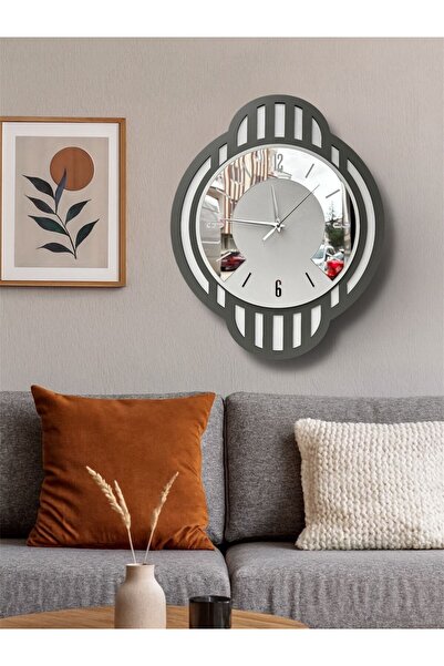 Nixar Desing Aura Ahşap Duvar Saati,Sessiz Akar Mekanizmalı,Ev Hediyesi Modern Tasarım Dekoratif Saat,Wall Clock