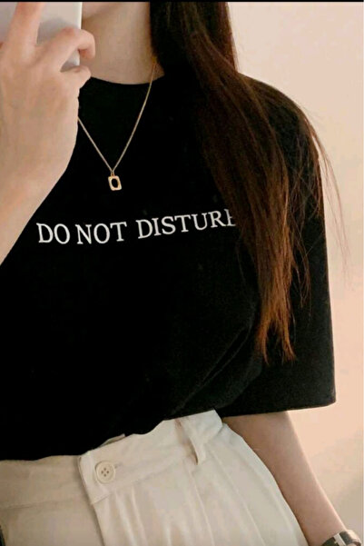 New Shine تي شيرت مطبوع عليه عبارة 'لا تزعج' للجنسين