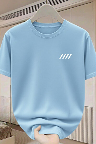 New Shine تيشيرت للجنسين مطبوع خطوط