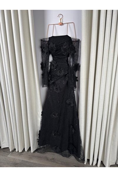 Sondos Fashion Luxurious evening dress in royal black