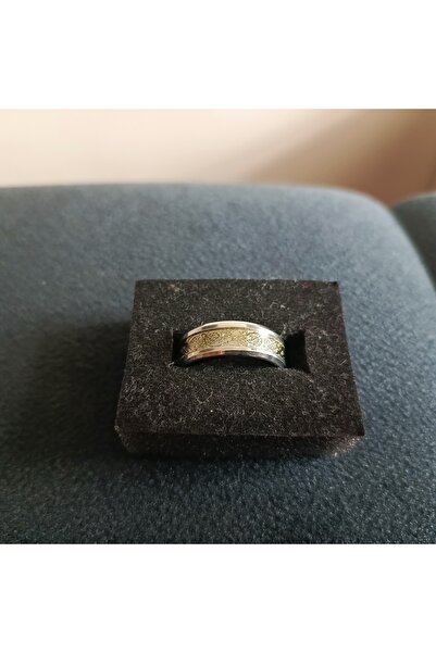 TR Osmanlı Desenli Döner Model Erkek / Unisex Çelik Yüzük