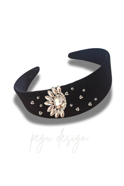 pegu baby collection Velvet crystal glass stone special design wide crown
