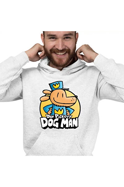 OEM Men's Hoodie Dog Man Dav Pilkey Adventures of a Police Dog