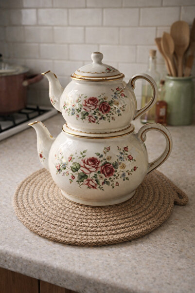 ÖRGÜM قاعدة وعاء الشاي نيهايل مقاس 24×24 سم