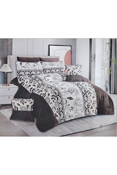 BAND مفرش نفرين شتوي بملمس فائق النعومة مخمل 8 قطع سرير مقاس 200*200 سم