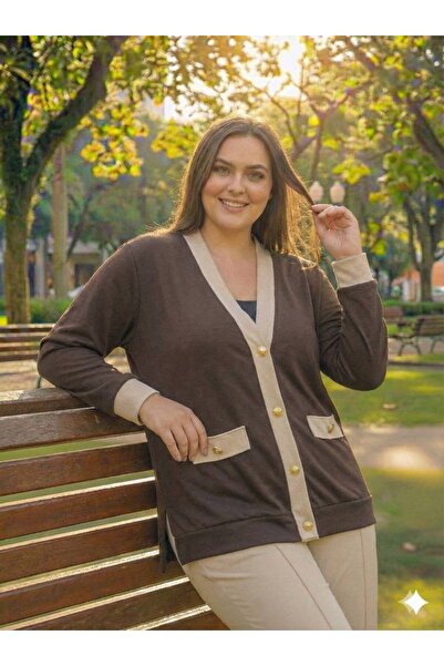 TUSSE Elegant Women's V-Neck Viscose Double Color Piped Epaulette Buttoned La...