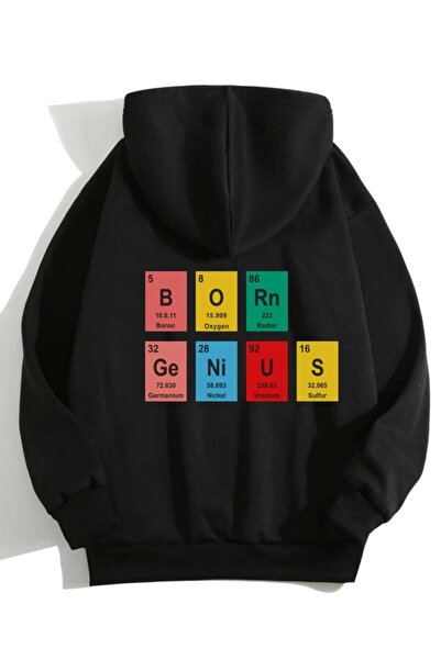 my feminen هوديي للجنسين بتصميم بسيط مطبوع بغطاء رأس جيب قصة فضفاضة سويت شيرت...