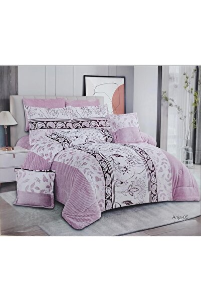 BAND Double winter bedspread with a super soft velvet texture, 8 pieces, bed ...