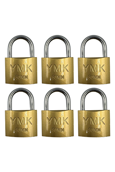 yuma kilit Ymk Padlock Short Yellow 1 Pack (6 Pieces) 50 mm
