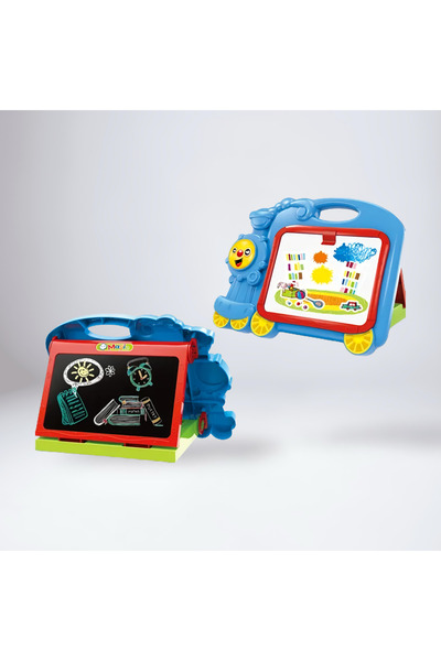 Universul Jucăriilor Children's drawing and writing board, train type, portab...