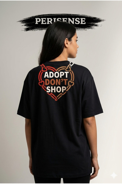 YRN COLLECTION Unisex Raw Adopt Μπλουζάκι με στάμπα, Premium χτενισμένο βαμβά...