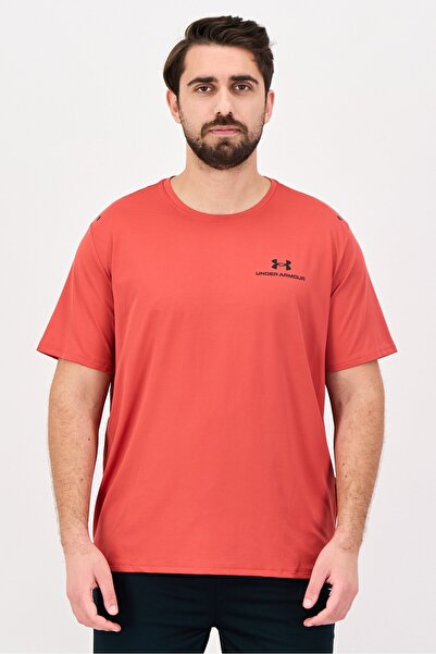 Under Armour Men Loose Fit Short Sleeve Training T-Shirt, Pastel Red