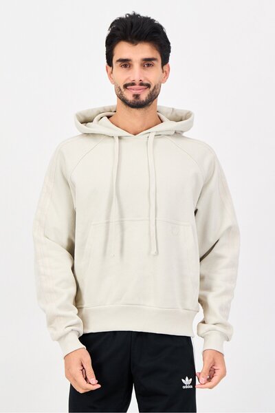 adidas Men Sportswear Fit Long Sleeve Outdoor Hoodies, Beige