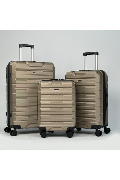 Flieger مجموعة حقائب سفر مصنوعة من مادة ABS، تتضمن أحجام حقائب اليد داخل المق...