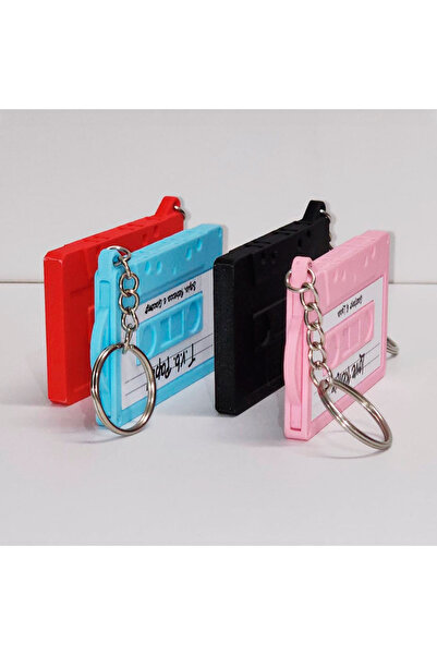3D سلسلة مفاتيح بصورة كاسيت لعيد الحب