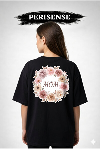 PERISENSE Unisex Electric Floral Printed Premium Combed Cotton Oversized T-Shirt