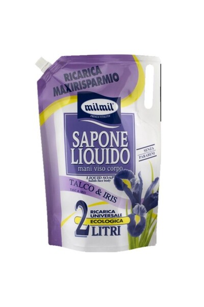 Mil Mil Set 2 x Sapun Lichid Rezerva Mil Mil, Talc si Iris, 2 l